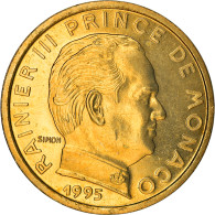 Monnaie, Monaco, Rainier III, 10 Centimes, 1995, SPL, Aluminum-Bronze - 1960-2001 Nouveaux Francs