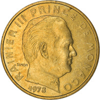 Monnaie, Monaco, Rainier III, 10 Centimes, 1978, TB, Aluminum-Bronze, KM:142 - 1960-2001 Nouveaux Francs