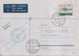 SUISSE - 1941 - POSTE AERIENNE  Zum. 35 VOL SPECIAL PRO AERO PAYERNE à BUOCHS Sur ENVELOPPE => ROTKREUZ ZUG - Otros & Sin Clasificación