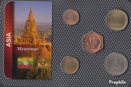 Myanmar Stgl./unzirkuliert Kursmünzen Stgl./unzirkuliert Ab 1975 5 Pyas Bis 1 Kyat - Myanmar