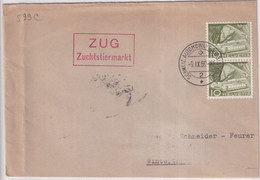 SUISSE - 1959 - AUTOMOBIL-POSTBUREAU - ENVELOPPE De ZUG "ZUCHTSTIERMARKT" - Briefe U. Dokumente