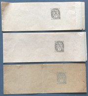 France Entier N°107-BJ - Lot De 3 Teintes - (B3564) - Wikkels Voor Tijdschriften