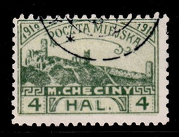 POLAND 1919 Checiny 4 HAL Used Perf - Errors & Oddities
