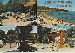 LE LAVANDOU ( 83 )  CAMPING  SAINT  PONS   - C P M  4  VUES  -  ( 21 / 9 / 239  ) - Le Lavandou