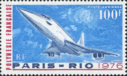 Ref. 603434 * NEW *  - FRENCH POLYNESIA . 1976. 	FIRST COMMERCIAL FLIGHT OF THE CONCORDE	. PRIMER VUELO COMERCIAL DEL CO - Ongebruikt