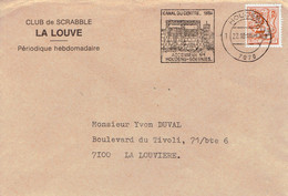 Scrabble : Enveloppe Officielle Du Club De Scrabble La Louve (Belgique) Avec Flamme Canal Du Centre (1984) - Other