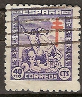 España U 0986 (o) Tuberculosos. 1944 - 1931-50 Oblitérés