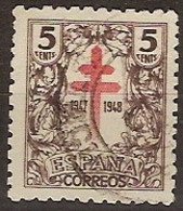 España U 1017 (o) Tuberculosos. 1947 - 1931-50 Oblitérés