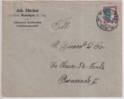 SUISSE - 1922 - PRO JUVENTUTE - ENVELOPPE De MENZINGEN => LA CHAUX-DE-FONDS - Briefe U. Dokumente