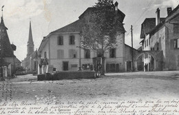 CRESSIER → Dorfplatz Mit Kinder Am Dorfbrunnen Anno 1904 - Cressier