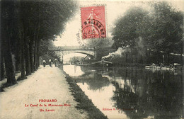 Frouard * Le Canal De La Marne Au Rhin  * Un Lavoir * Laveuses * Péniche Batellerie - Frouard