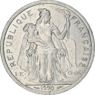 Monnaie, Nouvelle-Calédonie, 2 Francs, 1990, Paris, TTB+, Aluminium, KM:14 - New Caledonia
