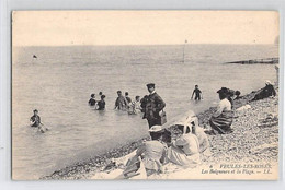 CPA 76 SEINE MARITIME VEULES LES ROSES LES BAIGNEURS ET LA PLAGE LL 6 DOS DIVISE NON ECRIT - Veules Les Roses