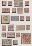 Mecklenburg-Schwerin - Nachverwendete Stempel: 1868/1875, Schwerin (49) Und Strelitz (4), Saubere Sa - Mecklenbourg-Schwerin