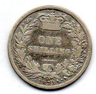 GREAT BRITAIN, 1 Shilling, Silver, Year 1873, KM #734.2 - I. 1 Shilling