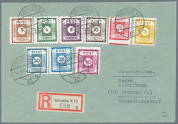 Sowjetische Zone - Ost-Sachsen: 1945, Partie Von Neun Briefen Und Karten (davon Zwei Großräschen), D - Autres & Non Classés