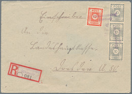 Sowjetische Zone - Ost-Sachsen: 1946, Notstempel Lausitz, Partie Von Vier Bedarfsbriefen Nach Dresde - Autres & Non Classés