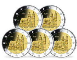 Allemagne / Germany / Deutschland - 5 X 2 Euro 2021 Saxe-Anhalt (5 Ateliers) - Commemorative