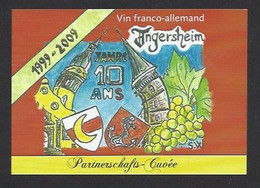 Etiquette De Vin Franco Allemand  -  Jahre 10 Ans  1999/2009  à  Ingersheim  (68)  -  Illustrateur S.W - Bicentenaire De La Révolution Française