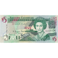 Billet, Etats Des Caraibes Orientales, 5 Dollars, Undated (2000), KM:37k1, NEUF - Caribes Orientales