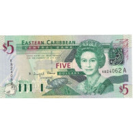 Billet, Etats Des Caraibes Orientales, 5 Dollars, Undated (2000), KM:37a, NEUF - Oostelijke Caraïben