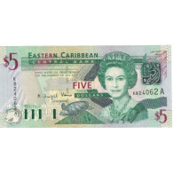 Billet, Etats Des Caraibes Orientales, 5 Dollars, Undated (2000), KM:37a, NEUF - East Carribeans