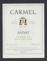 Etiquette De Vin  Blanc Sec  -  Avdat   -  Israël  -  Thème Porteurs De Grappe - Bicentenaire De La Révolution Française