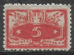 Poland 1920. Scott #O12 (MH) Numeral Of Value - Dienstmarken