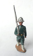 RARE FIGURINE PLOMB CREUX HR MARQUE INCONNUE SOLDAT ITALIEN AU DEFILE - Tin Soldiers