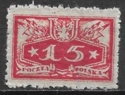 Poland 1920. Scott #O14 (MH) Numeral Of Value - Service