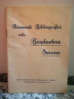 Riassunti Bibliografici Sella Bioplastina Serono -  1933,  -F - Geneeskunde, Biologie, Chemie