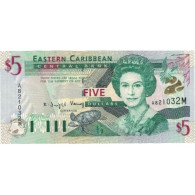 Billet, Etats Des Caraibes Orientales, 5 Dollars, Undated (2000), KM:37m, NEUF - Caribes Orientales