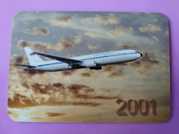 К08_291  Russian Pocket Calendar / Russia / Aeroflot / Aviation / Airline / Airlplane / 2001 - Formato Piccolo : 1991-00