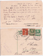 SUISSE - 1924 - 2 CARTES ENTIER REPIQUAGE "FAME & Cie" De ORON LA VILLE ! => LA FARE (HAUTES ALPES) - Interi Postali