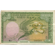 Billet, South Viet Nam, 5 D<ox>ng, KM:2a, B - Viêt-Nam