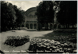 TORINO   STAZIONE  PORTA  NUOVA    GIARDINI  PIAZZA  CARLO  FELICE         (NUOVA) - Stazione Porta Nuova