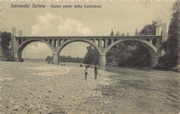 013120 "(AL)   SERRAVALLE SCRIVIA - NUOVO PONTE DELLA CAMIONALE" ANIMATA. CART  SPED 1937 - Alessandria