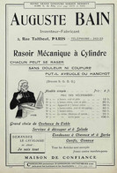 Publicité Papier RASOIR AUGUSTE BAIN Mai 1905 JSP1041373 - Advertising