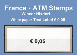 Frankreich France LSA ATM Stamps Weisses Papier € 0,05 Wincor Nixdorf / Distributeurs / Etiquetas / Automatenmarken - 1999-2009 Abgebildete Automatenmarke