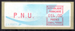 Frankreich France ATM Stamps LSA C001.75500 Paris RP / Michel 9.2 / PNU 14,00 ** / Distributeurs Automatenmarken - 1988 Type « Comète »