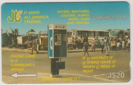 JAMAICA - Phonebox Vandalism, CN:12JAMA , 20 $, Used - Giamaica
