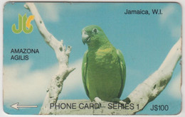 JAMAICA - Amazona Agilis ( Parrot), CN:13JAMD , Normal Zero: "0", 100 $, Used - Giamaica