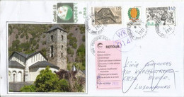 Lettre D'Andorre Envoyée Au Luxembourg Pendant épidémie Covid-19. Return To Sender,retour à L'expediteur - Covers & Documents