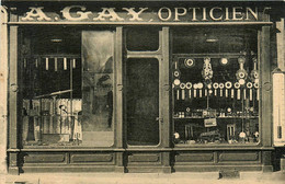 Limoges * Devanture Façade Opticien A. GAY * 5 Rue Du Pont Hérisson * Horlogerie * Cpa Pub Publicité - Limoges