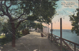 USA - Tampa - Section Of The Board Walk, Ballast Point, Tampa,Fla  (1914) Nice Stamp - Tampa