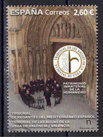ESPAÑA 2021 ** MNH ED. 5519 PATR. INM. HUMANIDAD. TRIBUNAL DE REGANTES DEL MEDITERRANEO. AGUAS DE VEGA DE VALENCIA - Unused Stamps