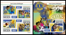 NIGER 2021 - Lions Club Of Africa. M/S + S/S Official Issue [NIG210333] - Rotary, Lions Club