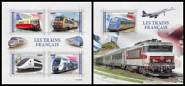 TOGO 2021 - French Trains, M/S + S/S. Official Issue [TG210338] - Trains