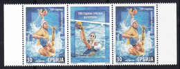 Serbia 2021 100 Years Anniversary Of Serbian Water Polo Sports Middle Row MNH - Water Polo