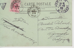 Carte Postale Taxée Avec T Dans Triangle Et Timbre Taxe 10 C A Payer / Te Betalen Cachet De Poperinghe Du 13 Mars 1907 - Sonstige & Ohne Zuordnung